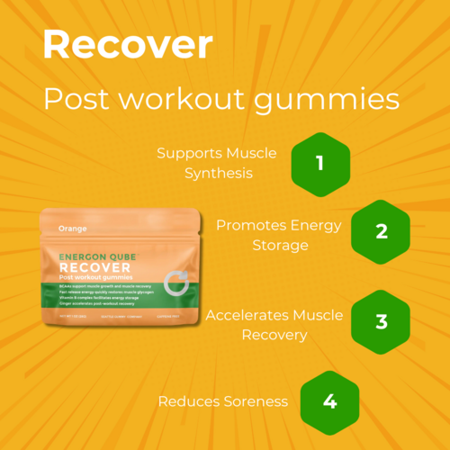 Recover Post-Workout Gummies Orange Ginger 12-Pack